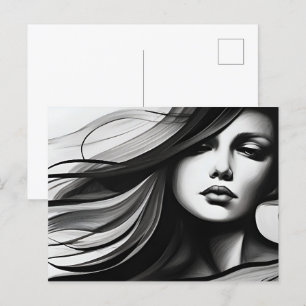 Mental health abstract art postcard