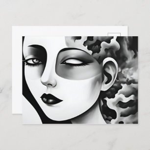 Mental health  abstract art postcard