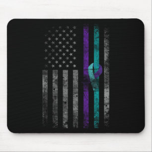 Mental Health American Flag Suicide Awareness 2024 Mouse Pad