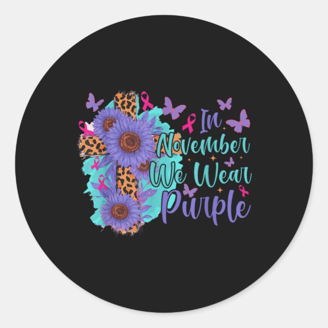 Mental Health Amp Suicide Awareness  Classic Round Sticker (Front)