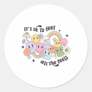 Mental Health And Brain Disease Awareness Classic Round Sticker