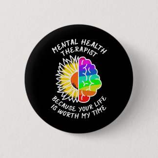 Mental Health Awareness. 6 Cm Round Badge