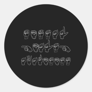 Mental Health Awareness Asl Sign Language Hands Mu Classic Round Sticker