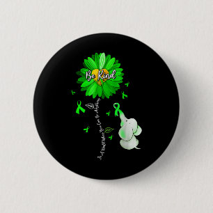 Mental Health Awareness Be Kind Sunflower Ribbon S 6 Cm Round Badge
