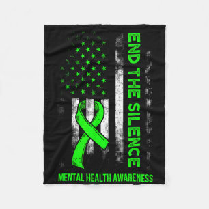 Mental Health Awareness Be Kind Sunflower Ribbon S Fleece Blanket