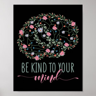 Mental Health Awareness Be Kind To Your Mind  Poster