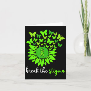 Mental Health Awareness Break The Stigma Butterfly Card