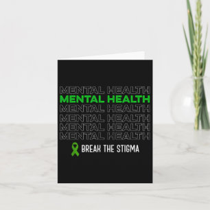 Mental Health Awareness Break The Stigma Ribbon Card