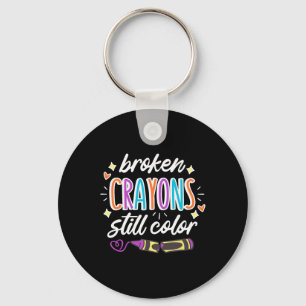 Mental Health Awareness Broken Crayons Still Colou Key Ring