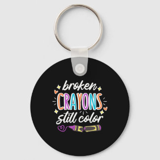 Mental Health Awareness Broken Crayons Still Colou Key Ring