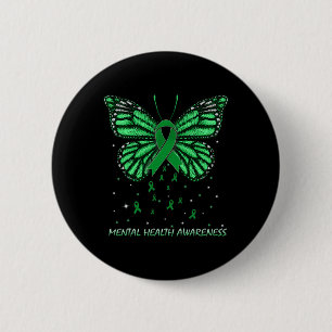 Mental Health Awareness Butterfly 6 Cm Round Badge