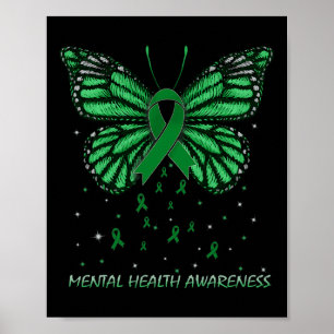Mental Health Awareness Butterfly Comfort Colours Poster