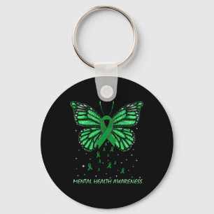 Mental Health Awareness Butterfly Key Ring