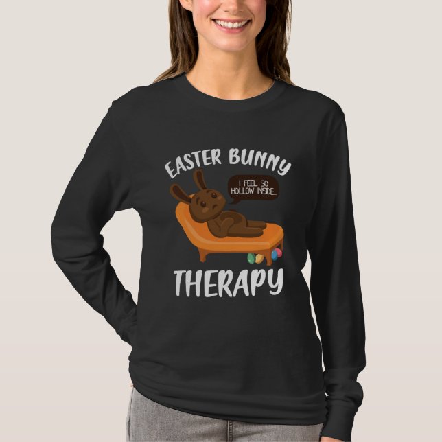 Mental Health Awareness Chocolate Bunny Funny East T-Shirt (Front)