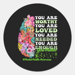 Mental Health Awareness Classic Round Sticker