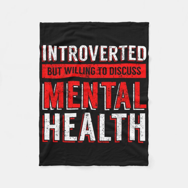 Mental Health Awareness Depression  Fleece Blanket (Front)