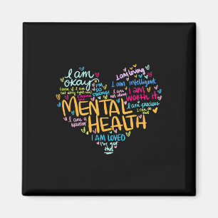 Mental Health Awareness Depression Pullover Heart Magnet