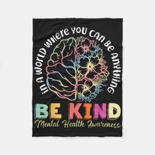 Mental Health Awareness Depression Suicide Prevent Fleece Blanket