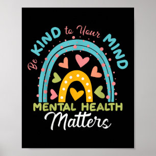 Mental Health Awareness Depression Suicide Prevent Poster
