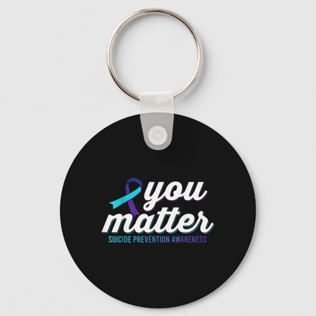 Mental Health Awareness Digital Art Key Ring (Front)
