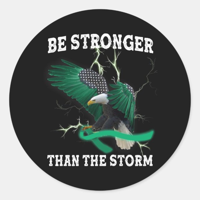 Mental Health Awareness Eagle Break The Stigma  Sl Classic Round Sticker (Front)