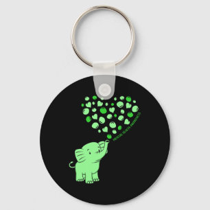 Mental Health Awareness Elephant Hearts Supporter Key Ring