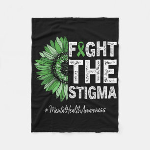 Mental Health Awareness Fight The Stigma  Fleece Blanket
