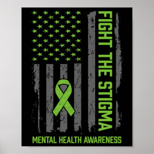 Mental Health Awareness Fight The Stigma Mental He Poster