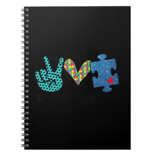 Mental health awareness gift with the phrase peace notebook