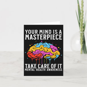 Mental Health Awareness Gifts Brain Mental Health Card