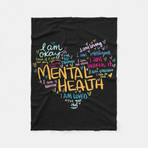 Mental Health Awareness Gifts Depression Fleece Blanket