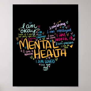 Mental Health Awareness Gifts Depression  Poster