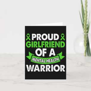 Mental Health Awareness Girlfriend Warrior Mental  Card