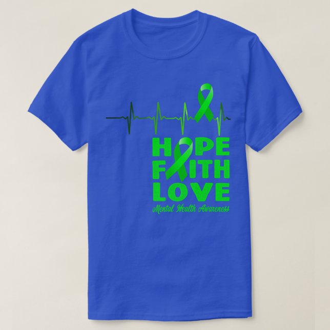 Mental Health Awareness Green3473  T-Shirt (Design Front)