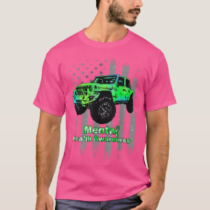Mental Health Awareness, Green Car Lovers 4132 T-Shirt