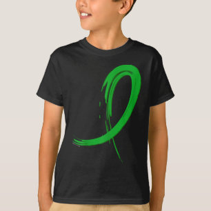 Mental Health Awareness Green Graffiti Ribbon T-Shirt