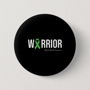 Mental Health Awareness Green Ribbon  6 Cm Round Badge