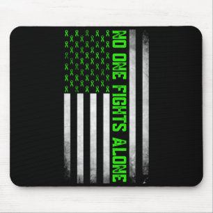 Mental Health Awareness Green Ribbon Aamerican Mouse Pad