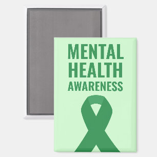 Mental Health Awareness Green Ribbon Magnet