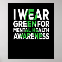 Mental Health Awareness Green Ribbon Support