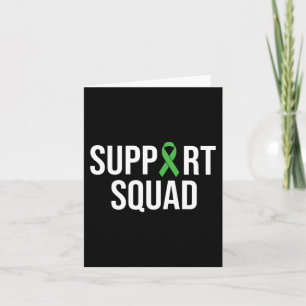 Mental Health Awareness Green Ribbon Support Squad Card
