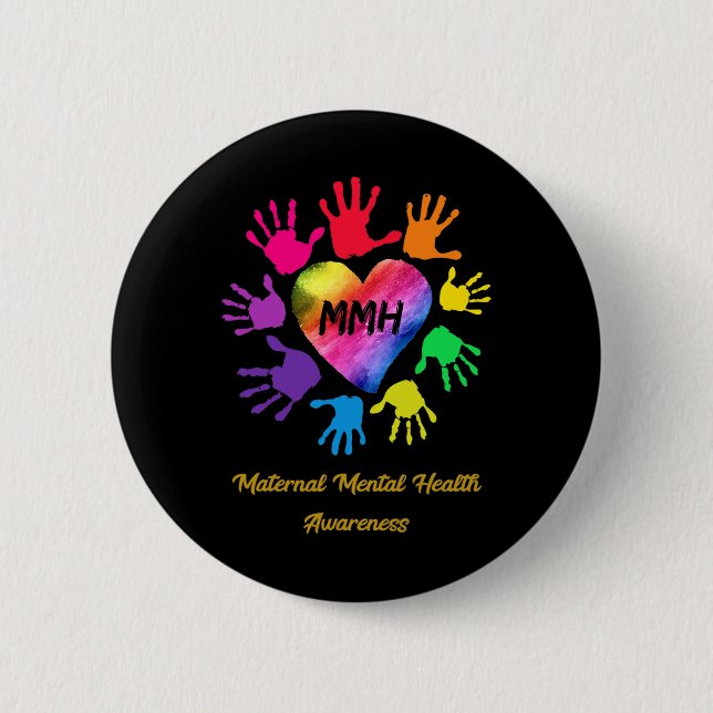Mental Health Awareness Hands Gift  6 Cm Round Badge (Front)