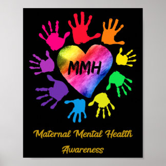 Mental Health Awareness Hands Gift  Poster