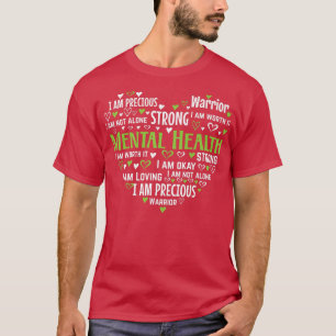 Mental Health Awareness Heart End The Stigma Suppo T-Shirt