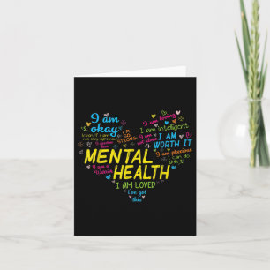Mental Health Awareness Heart Mental Health S Card