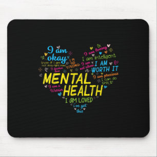 Mental Health Awareness Heart Mental Health S Mouse Pad