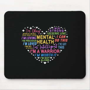 Mental Health Awareness Heart Mouse Pad