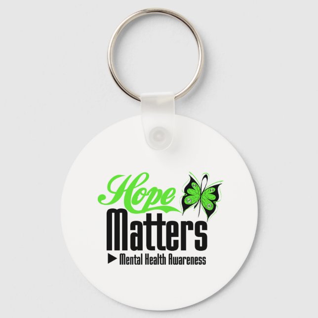 Mental Health Awareness Hope Matters Key Ring (Front)