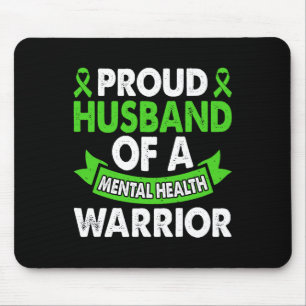Mental Health Awareness Husbynd Of Warrior Mental Mouse Pad