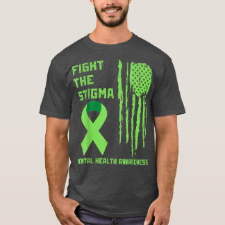 Mental Health Awareness In May 2022 Green Ribbon S T-Shirt